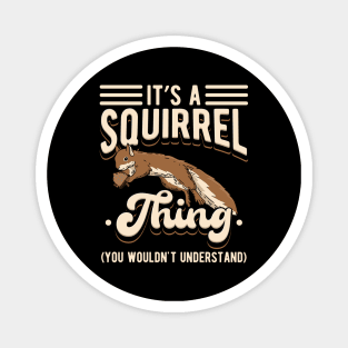 Funny Chipmunk, Tree Squirrel Lover Motive Magnet